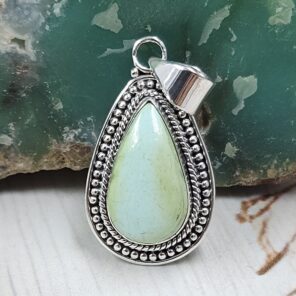 Sonoran Gold Turquoise 1.25" 925 Sterling Silver Pendant (REXT114-156)