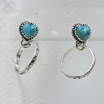 Mohave Turquoise 925 Sterling Silver Hoop Earring (REXT87-209)