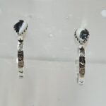 White Buffalo Turquoise 925 Sterling Silver Hoop Earring (REXT87-197)