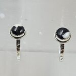 White Buffalo Turquoise 925 Sterling Silver Hoop Earring (REXT87-148)