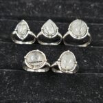 5 PCS Bulk Lot Black Rutile 925 Sterling Silver Rings (REXT151-22)