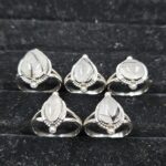 5 PCS Bulk Lot Black Rutile 925 Sterling Silver Rings (REXT151-26)