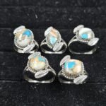 5 PCS Bulk Lot Spiny Oyster Turquoise 925 Sterling Silver Rings (REXT149-28)