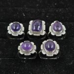 5 PCS Bulk Lot Amethyst 925 Sterling Silver Rings (REXT148-48)