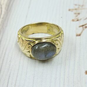 Labradorite Brass Ring (BR13-12)