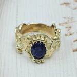 Blue Sapphire Brass Ring (BR12-12)