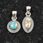 2 PCS Bulk Lot Spiny Oyster Turquoise 925 Sterling Silver Pendant (REXT152-50)
