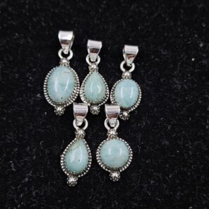 5 PCS Bulk Lot Amazonite 925 Sterling Silver Pendant (REXT151-43)