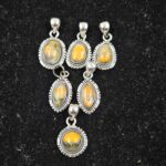 6 PCS Bulk Lot Bumble Bee Jasper 925 Sterling Silver Pendant (REXT153-47)