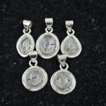 5 PCS Bulk Lot Black Rutile 925 Sterling Silver Pendant (REXT151-32)