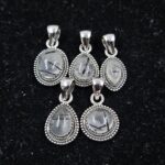 5 PCS Bulk Lot Black Rutile 925 Sterling Silver Pendant (REXT151-31)