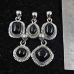 5 PCS Bulk Lot Black Onyx 925 Sterling Silver Pendant (REXT152-1)