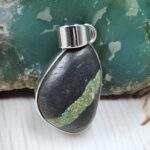 Black Jack Turquoise 1.25" 925 Sterling Silver Pendant (RS41-397)