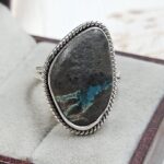 Black Jack Turquoise Size US 9 925 Sterling Silver Ring (RS42-219)
