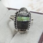Black Jack Turquoise Size US 8 925 Sterling Silver Ring (RS42-282)