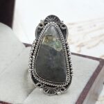 Black Jack Turquoise Size US 8 925 Sterling Silver Ring (RS42-230)