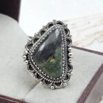Black Jack Turquoise Size US 8 925 Sterling Silver Ring (RS42-258)
