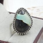 Black Jack Turquoise Size US 8 925 Sterling Silver Ring (RS42-295)