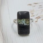 Black Jack Turquoise Size US 8 925 Sterling Silver Ring (RS42-253)