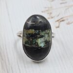 Black Jack Turquoise Size US 8 925 Sterling Silver Ring (RS42-250)