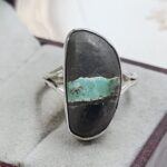 Black Jack Turquoise Size US 9 925 Sterling Silver Ring (RS42-249)