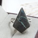 Black Jack Turquoise Size US 10 925 Sterling Silver Ring (RS42-244)