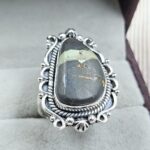 Black Jack Turquoise Size US 8 925 Sterling Silver Ring (RS42-274)