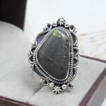 Black Jack Turquoise Size US 8 925 Sterling Silver Ring (RS42-276)