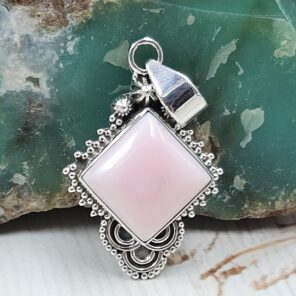 Pink Queen Conch 1" 925 Sterling Silver Pendant (REXT89-224)