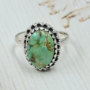 Sonoran Gold Turquoise Size US 7 925 Sterling Silver Ring (REXT134-30)