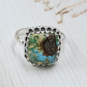 Sonoran Gold Turquoise Size US 7 925 Sterling Silver Ring (REXT134-38)