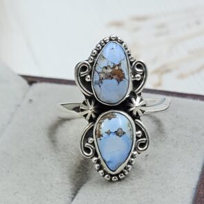 Golden Hill Turquoise Size US 9 925 Sterling Silver Ring (REXT134-15)