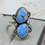 Golden Hill Turquoise Size US 9 925 Sterling Silver Ring (REXT134-14)