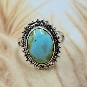 Sonoran Gold Turquoise Size US 6 925 Sterling Silver Ring (REXT4-132)