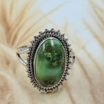 Sonoran Gold Turquoise Size US 7 925 Sterling Silver Ring (REXT4-135)