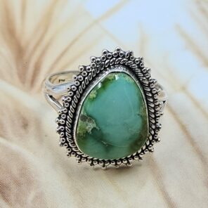 Sonoran Gold Turquoise Size US 7 925 Sterling Silver Ring (REXT4-133)