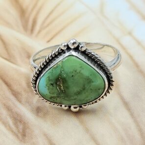 Sonoran Gold Turquoise Size US 9 925 Sterling Silver Ring (REXT4-67)