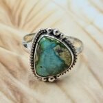 Sonoran Gold Turquoise Size US 7 925 Sterling Silver Ring (REXT4-53)