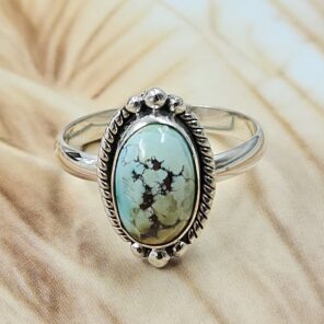Sonoran Gold Turquoise Size US 9 925 Sterling Silver Ring (REXT4-66)
