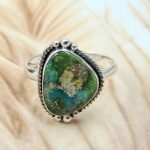 Sonoran Gold Turquoise Size US 10 925 Sterling Silver Ring (REXT4-75)