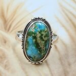 Sonoran Gold Turquoise Size US 9 925 Sterling Silver Ring (REXT4-34)