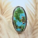 Sonoran Gold Turquoise Size US 7 925 Sterling Silver Ring (REXT4-28)