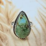 Sonoran Gold Turquoise Size US 9 925 Sterling Silver Ring (REXT4-36)