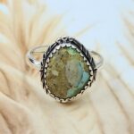 Sonoran Gold Turquoise Size US 10 925 Sterling Silver Ring (REXT4-103)
