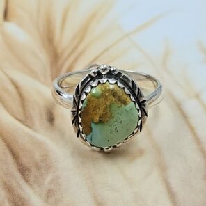 Sonoran Gold Turquoise Size US 7 925 Sterling Silver Ring (REXT4-119)
