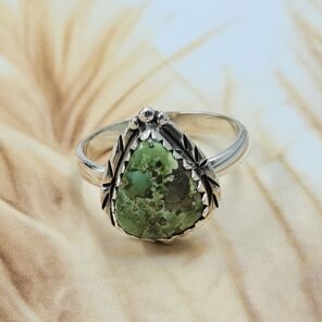 Sonoran Gold Turquoise Size US 7 925 Sterling Silver Ring (REXT4-121)