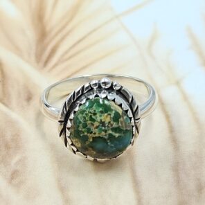 Sonoran Gold Turquoise Size US 7 925 Sterling Silver Ring (REXT4-123)