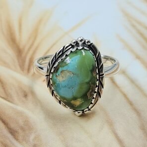 Sonoran Gold Turquoise Size US 9 925 Sterling Silver Ring (REXT4-111)