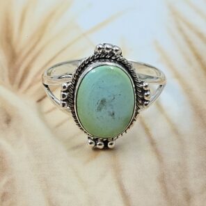 Sonoran Gold Turquoise Size US 10 925 Sterling Silver Ring (REXT134-72)
