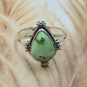 Sonoran Gold Turquoise Size US 10 925 Sterling Silver Ring (REXT134-71)